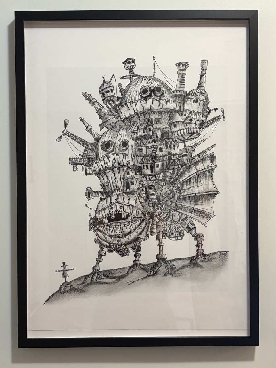 Detailed black-and-white architectural fantasy drawing by Sara Ghotb