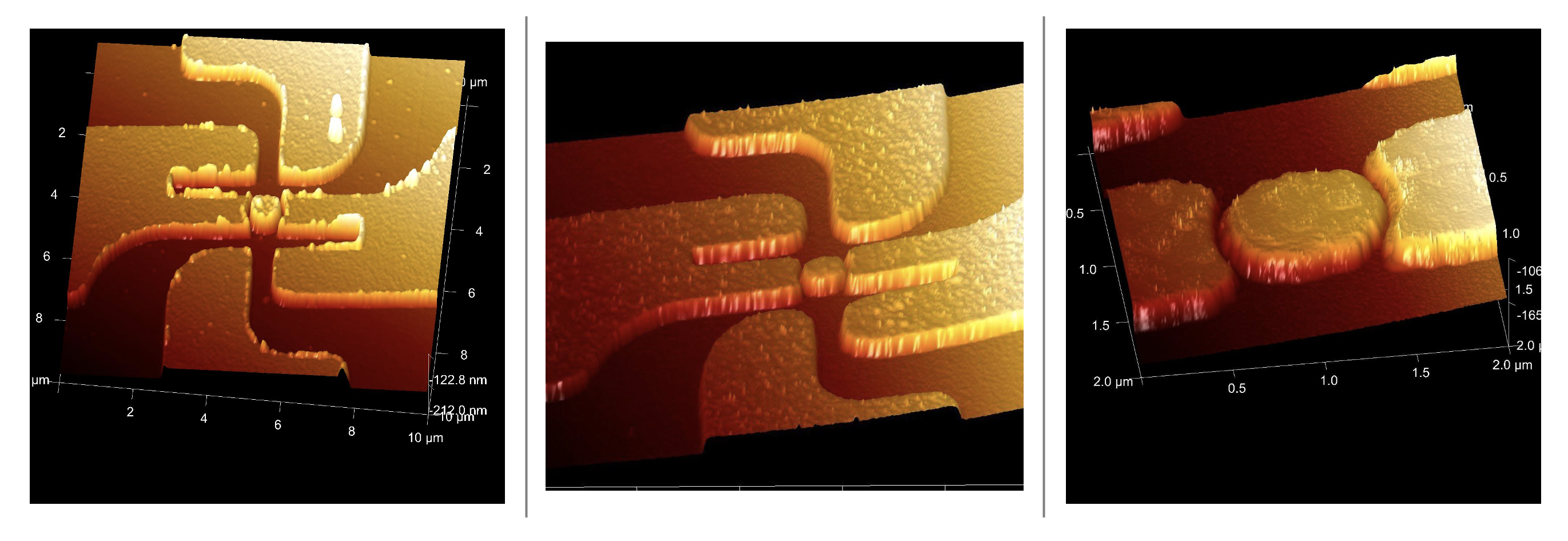 Three-dimensional AFM topography of a superconducting ring
